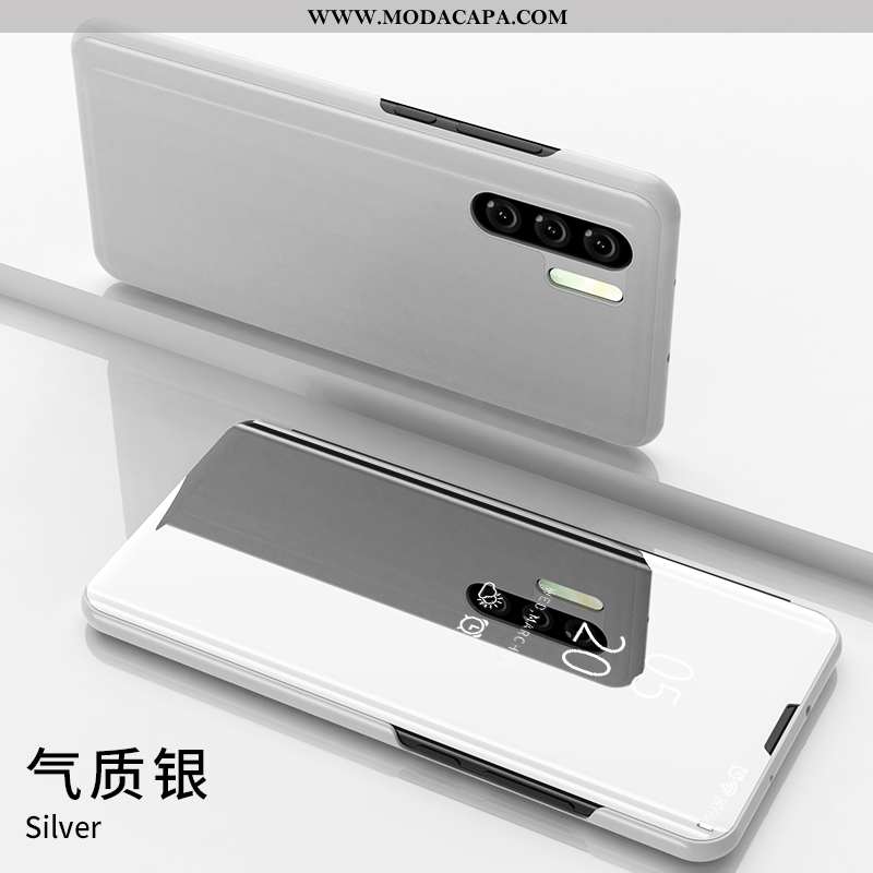 Capas Huawei P30 Pro Silicone Prata Protetoras Cases Cover Couro Venda