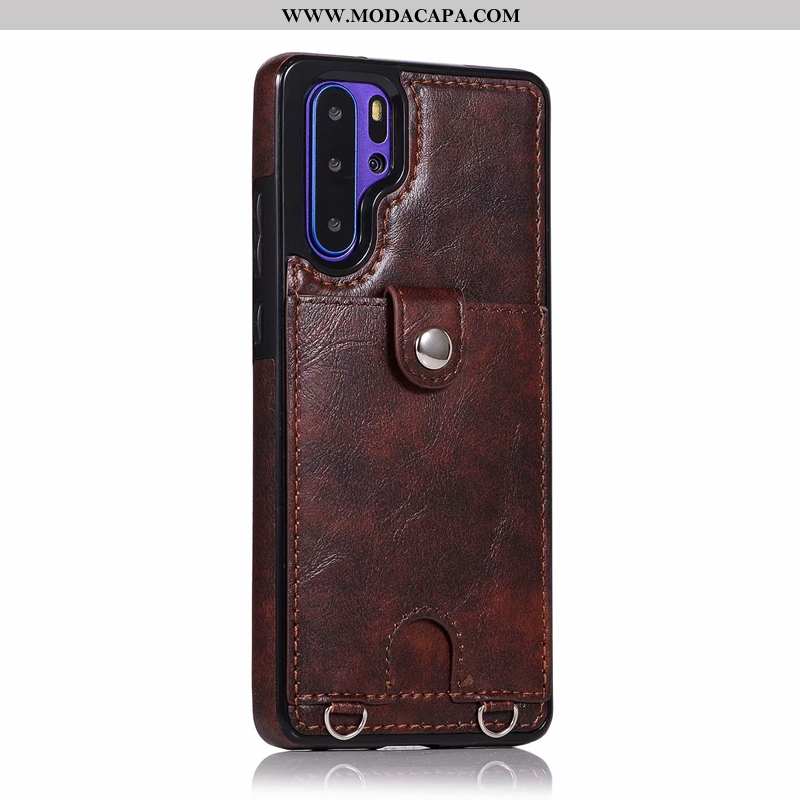 Capas Huawei P30 Pro Protetoras Couro Cases Cor De Vinho Telemóvel Soft Nova Online