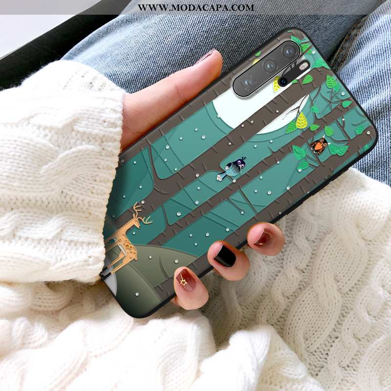 Capas Huawei P30 Pro Fofas Verde Desenho Animado Silicone De Grau Soft Fosco Venda