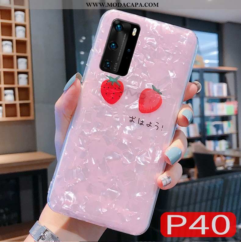 Capas Huawei P40 Tendencia Criativas Antiqueda Vermelho Telemóvel Cases Telinha Venda