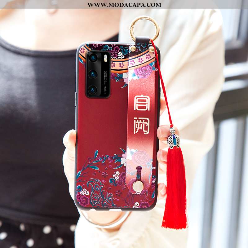 Capa Huawei P40 Soft Protetoras Cases Cola Telemóvel Capas Antiqueda Promoção