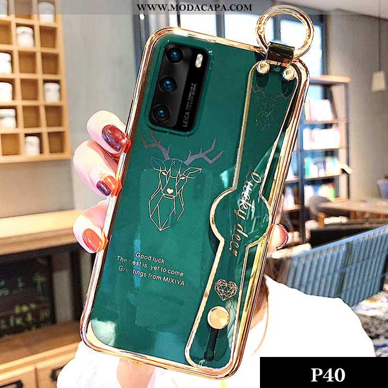 Capas Huawei P40 Desenho Animado Verde Antiqueda Telemóvel Completa Cases Venda