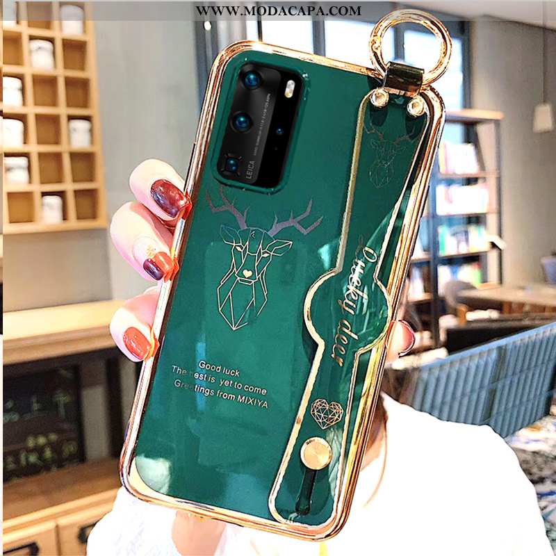 Capas Huawei P40 Desenho Animado Verde Antiqueda Telemóvel Completa Cases Venda