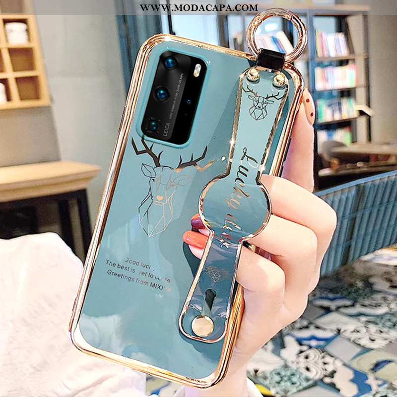 Capas Huawei P40 Desenho Animado Verde Antiqueda Telemóvel Completa Cases Venda