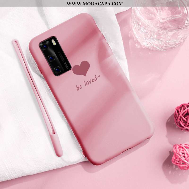 Capas Huawei P40 Slim Criativas Vermelho Tendencia Cases Telemóvel Simples Venda