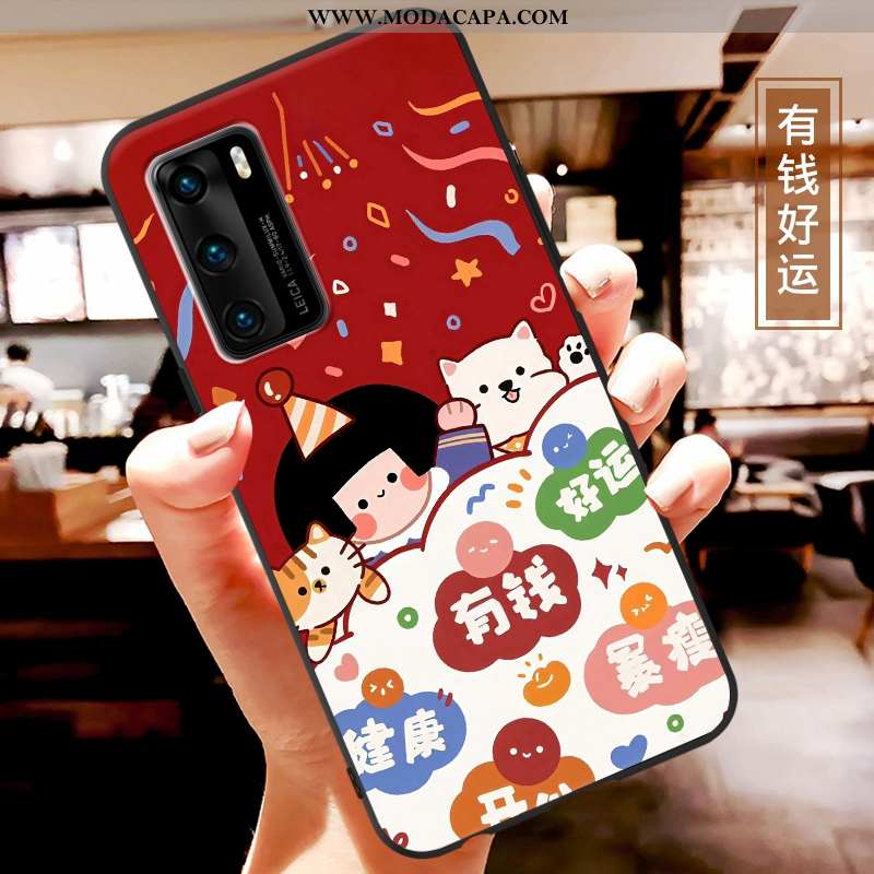 Capa Huawei P40 Fosco Super Protetoras Cases Criativas Personalizado Bonitos Promoção