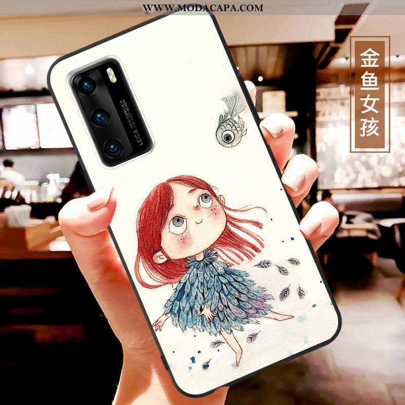 Capa Huawei P40 Fosco Super Protetoras Cases Criativas Personalizado Bonitos Promoção