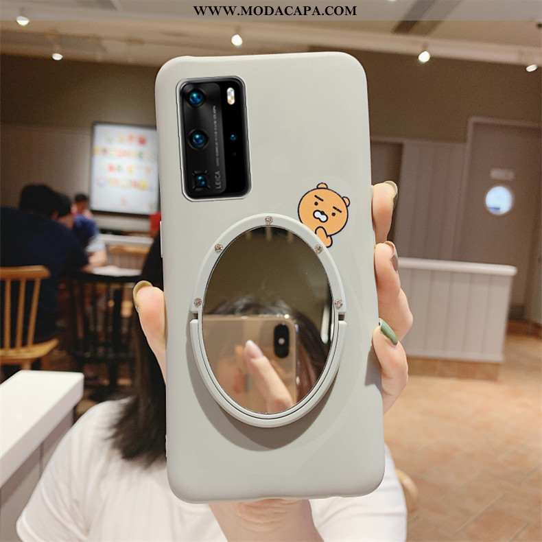 Capa Huawei P40 Silicone Antiqueda Suporte Soft Cases Personalizado Estilosas Barato