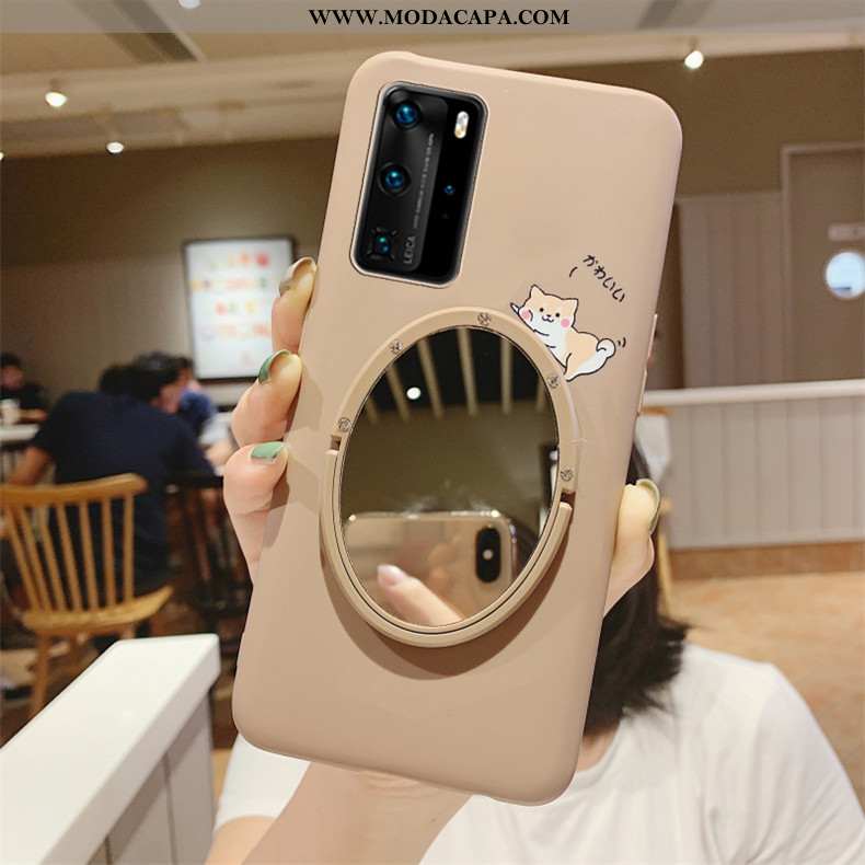 Capa Huawei P40 Silicone Antiqueda Suporte Soft Cases Personalizado Estilosas Barato