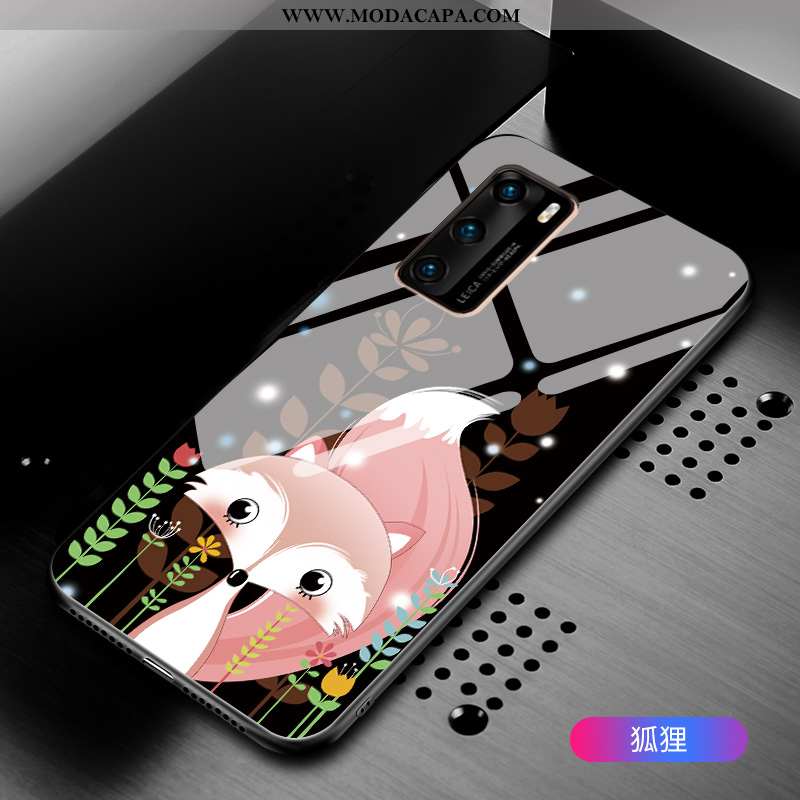 Capas Huawei P40 Soft Frente Telemóvel Completa Vidro Personalizado Estiloso Barato