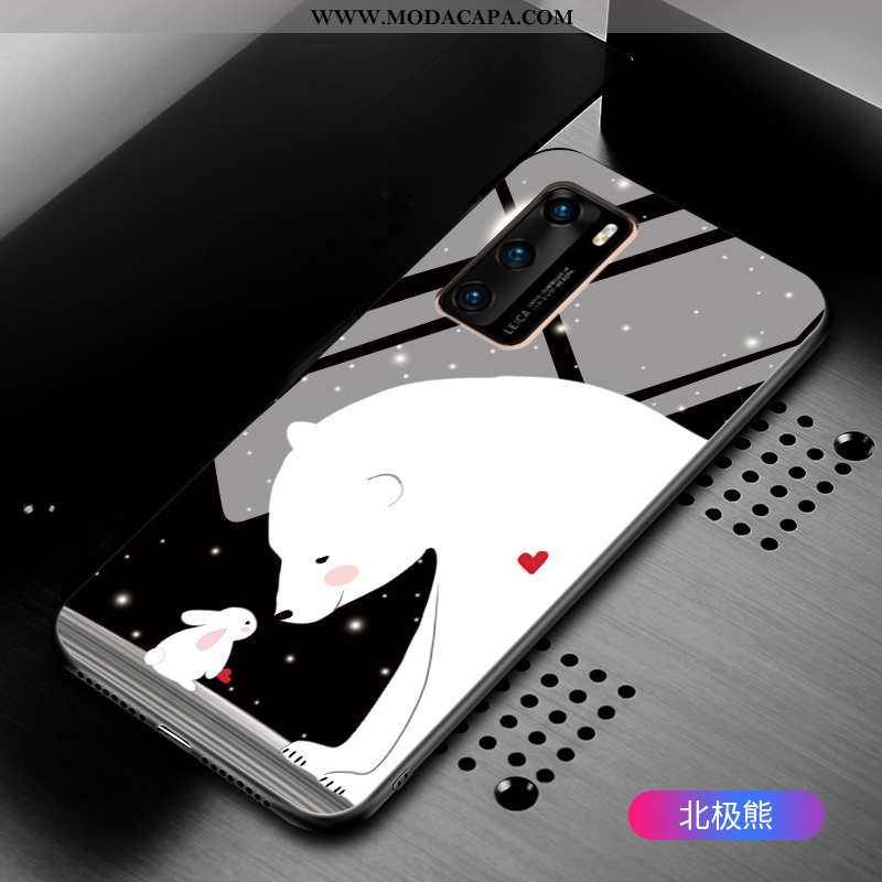 Capas Huawei P40 Soft Frente Telemóvel Completa Vidro Personalizado Estiloso Barato