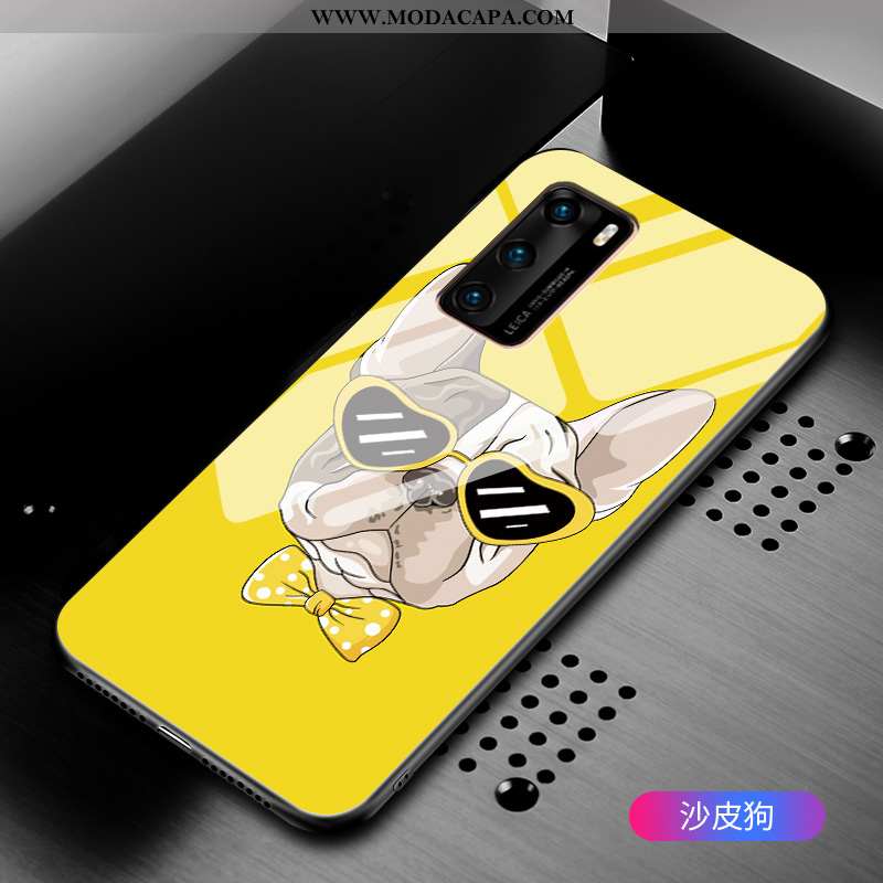 Capas Huawei P40 Soft Frente Telemóvel Completa Vidro Personalizado Estiloso Barato