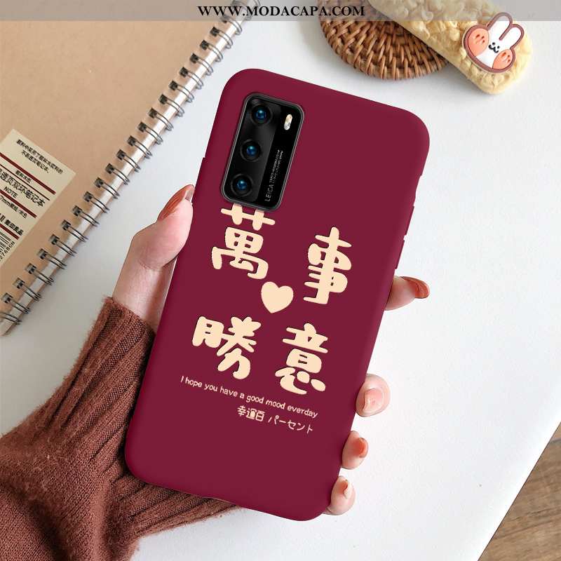 Capa Huawei P40 Criativas Cases Silicone Completa Fosco Tendencia Super Online