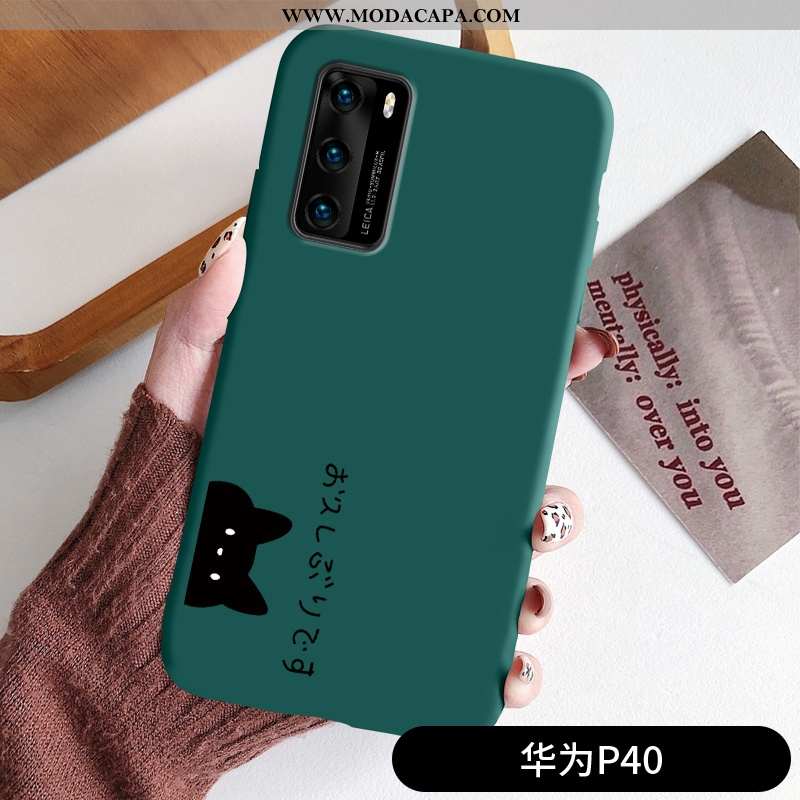 Capa Huawei P40 Super Completa Vermelho Capas Gato Preto Fosco Comprar