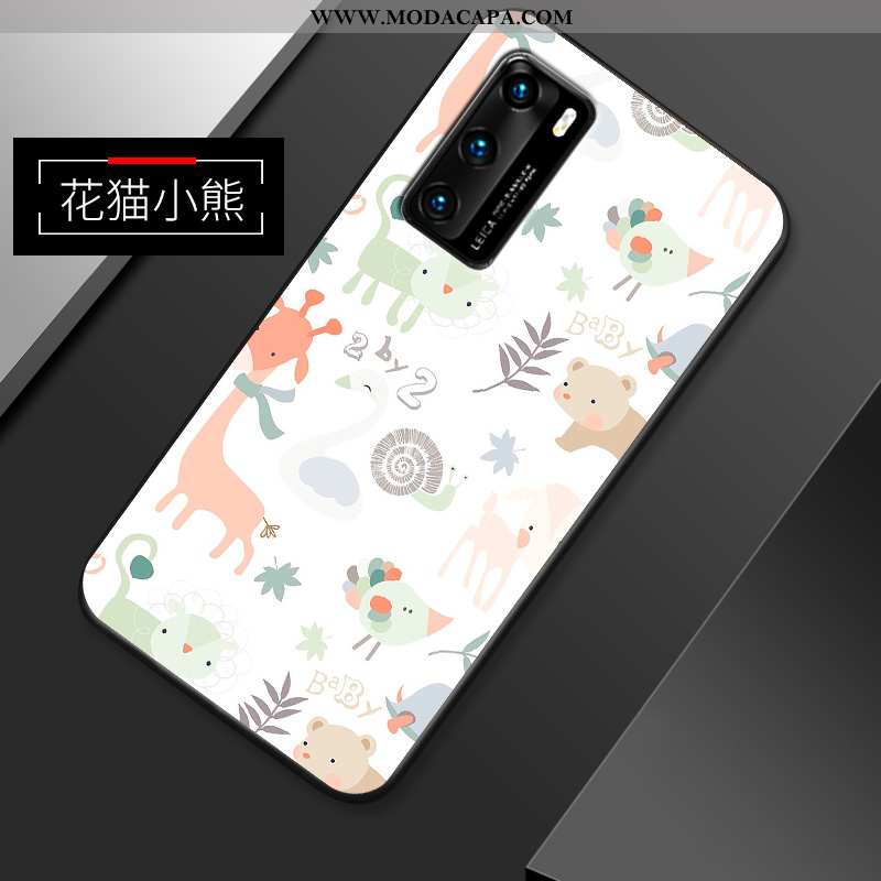 Capa Huawei P40 Desenho Animado Personalizada Telemóvel Vermelho Antiqueda Capas Slim Baratas