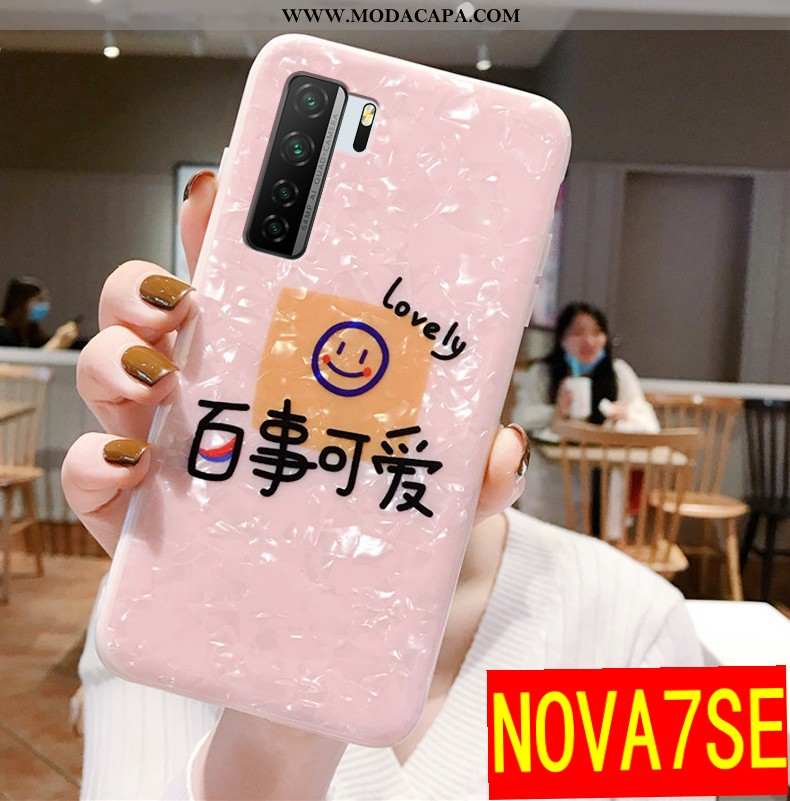 Capa Huawei P40 Lite 5g Soft Super Rosa Tendencia Silicone Telemóvel Capas Barato