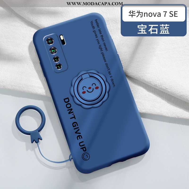 Capas Huawei P40 Lite 5g Silicone Super Slim Protetoras Azul Soft Promoção