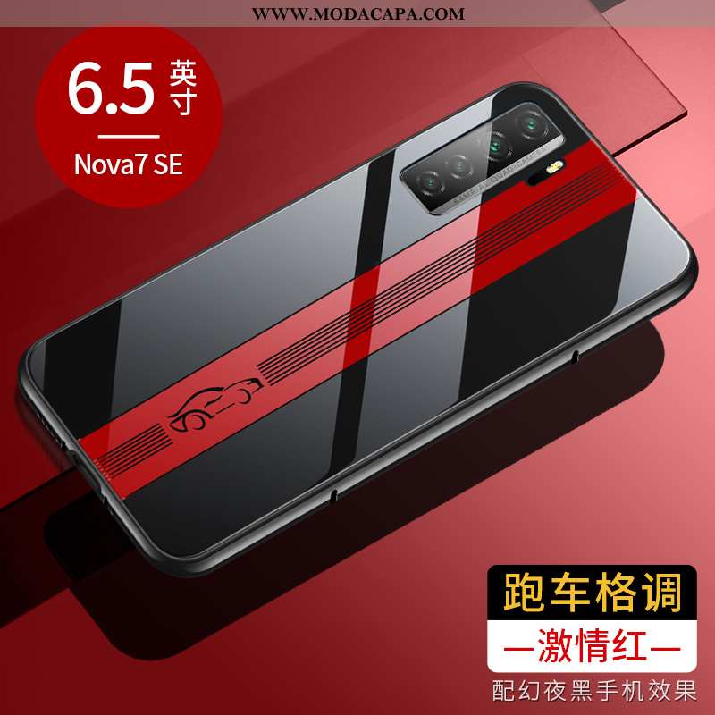 Capas Huawei P40 Lite 5g Personalizado Super Slim Vermelho Telemóvel Nova Online