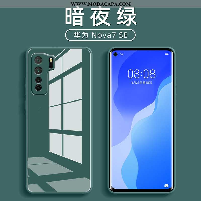 Capa Huawei P40 Lite 5g Soft Verde Malha Vidro Capas Lisas Cases Online