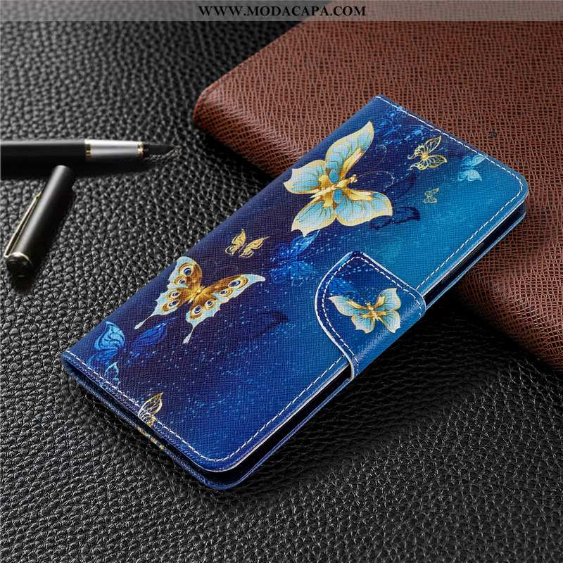 Capa Huawei P40 Lite E Protetoras Capas Pintado Telemóvel Cover Azul Cases Barato