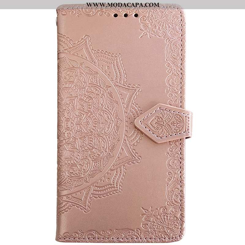 Capas Huawei P40 Lite E Cordao Rosa Couro Completa Cases Protetoras Telemóvel Promoção