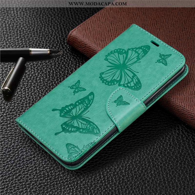 Capa Huawei P40 Lite E Couro Cases Florido Capas Vermelho Protetoras Cover Baratos