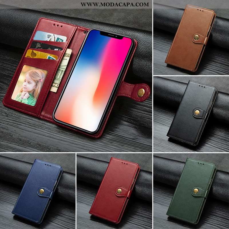 Capas Huawei P40 Lite E Soft Laranja Business Protetoras Couro Telemóvel Barato