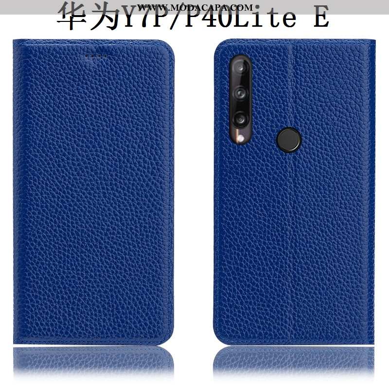 Capa Huawei P40 Lite E Couro Genuíno Protetoras Cases Cover Completa Marrom Telemóvel Comprar