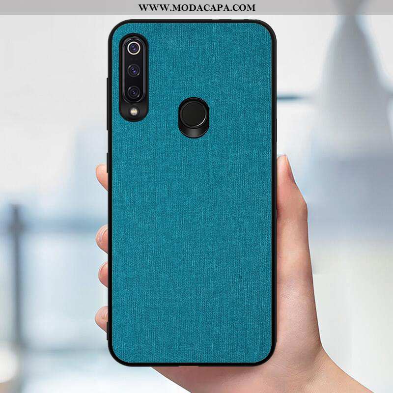 Capas Huawei P40 Lite E Protetoras Tecido Telemóvel Silicone Resistente Soft Azul Escuro Online