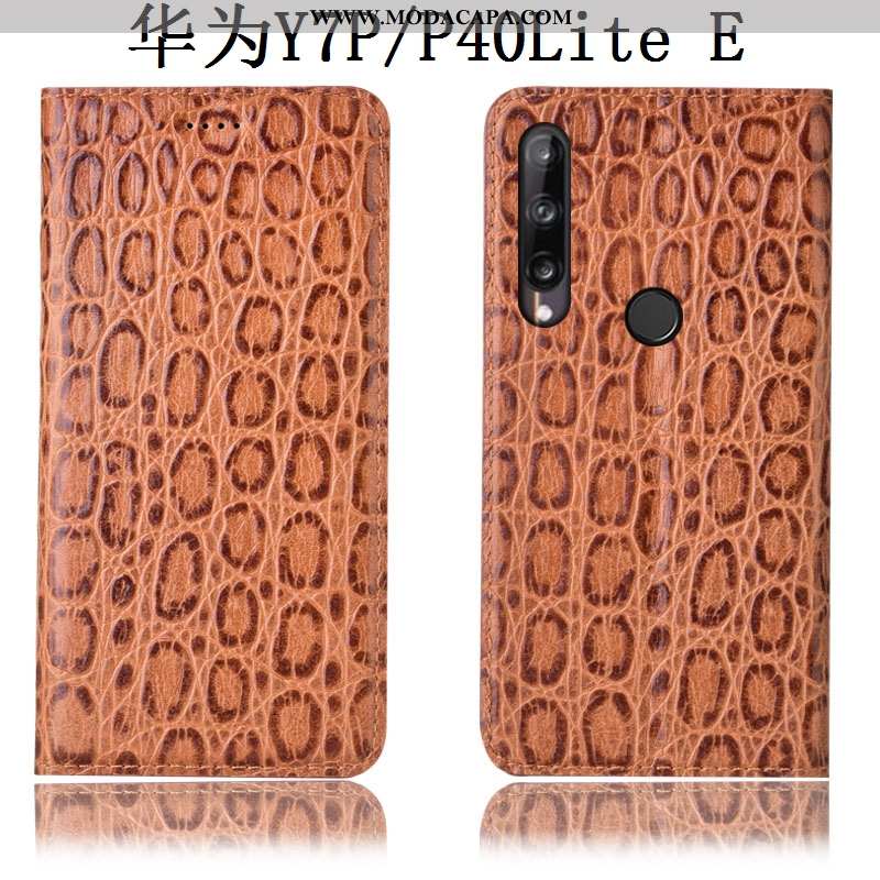 Capa Huawei P40 Lite E Protetoras Completa Capas Cor De Vinho Antiqueda Cover Couro Genuíno Baratas