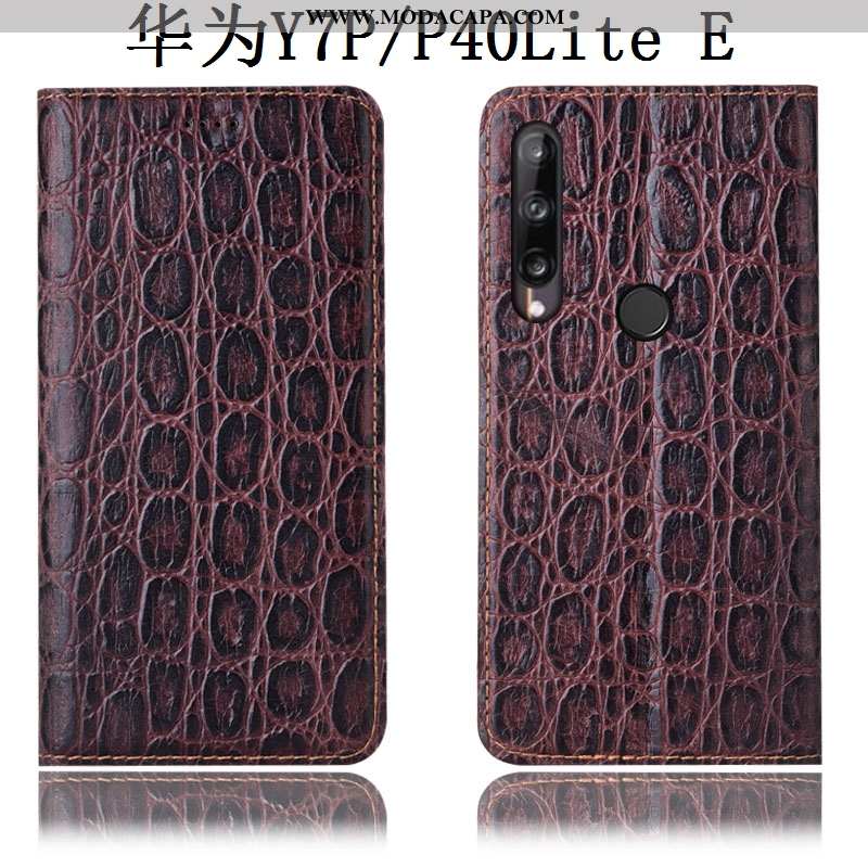 Capa Huawei P40 Lite E Protetoras Completa Capas Cor De Vinho Antiqueda Cover Couro Genuíno Baratas