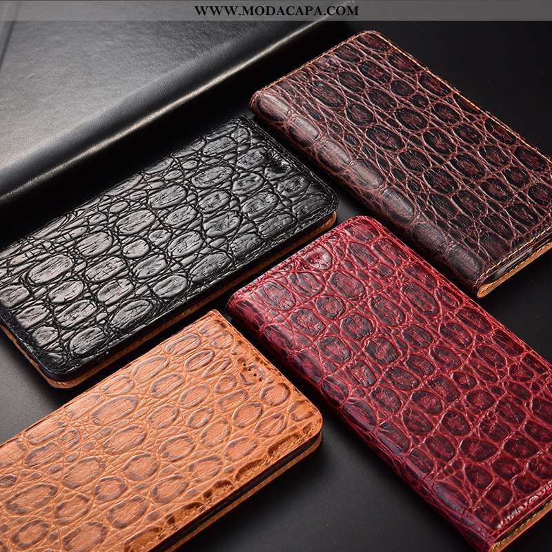 Capa Huawei P40 Lite E Protetoras Completa Capas Cor De Vinho Antiqueda Cover Couro Genuíno Baratas