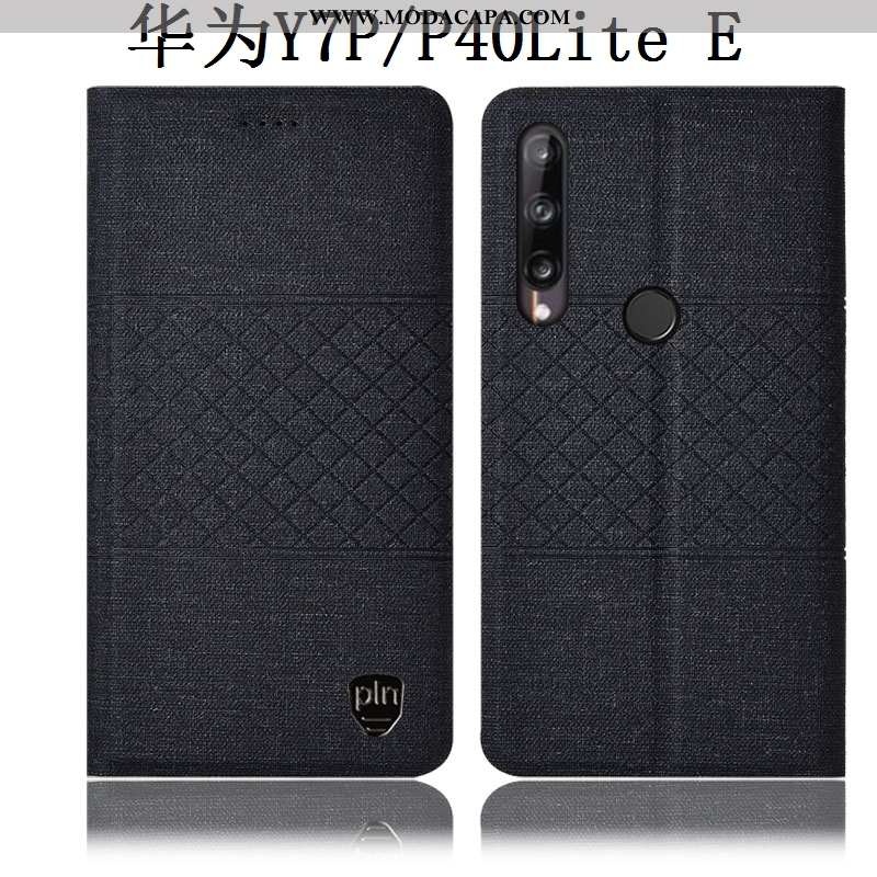 Capas Huawei P40 Lite E Couro Completa Antiqueda Cinza Midi Cover Telemóvel Baratas