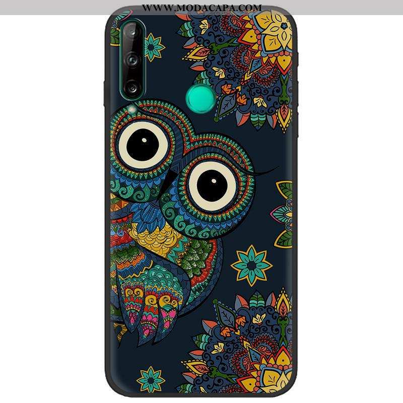 Capas Huawei P40 Lite E Soft Criativas Protetoras Fosco Pretas Azul Escuro Desenho Animado Venda