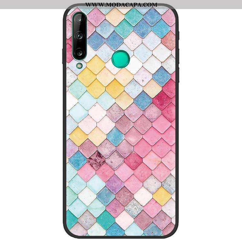 Capas Huawei P40 Lite E Soft Criativas Protetoras Fosco Pretas Azul Escuro Desenho Animado Venda