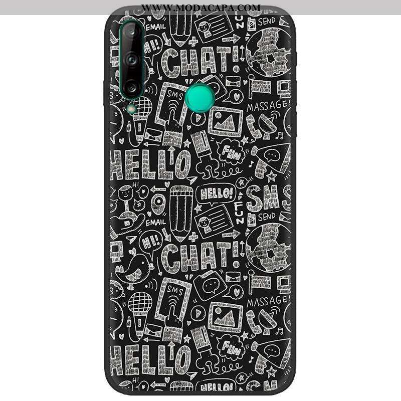 Capas Huawei P40 Lite E Soft Criativas Protetoras Fosco Pretas Azul Escuro Desenho Animado Venda