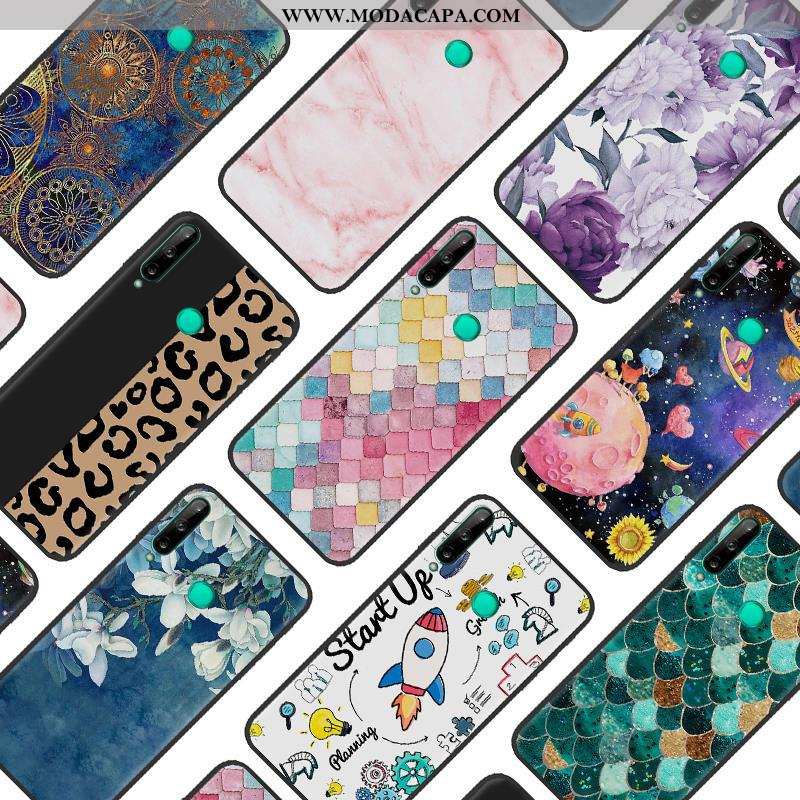 Capas Huawei P40 Lite E Soft Criativas Protetoras Fosco Pretas Azul Escuro Desenho Animado Venda