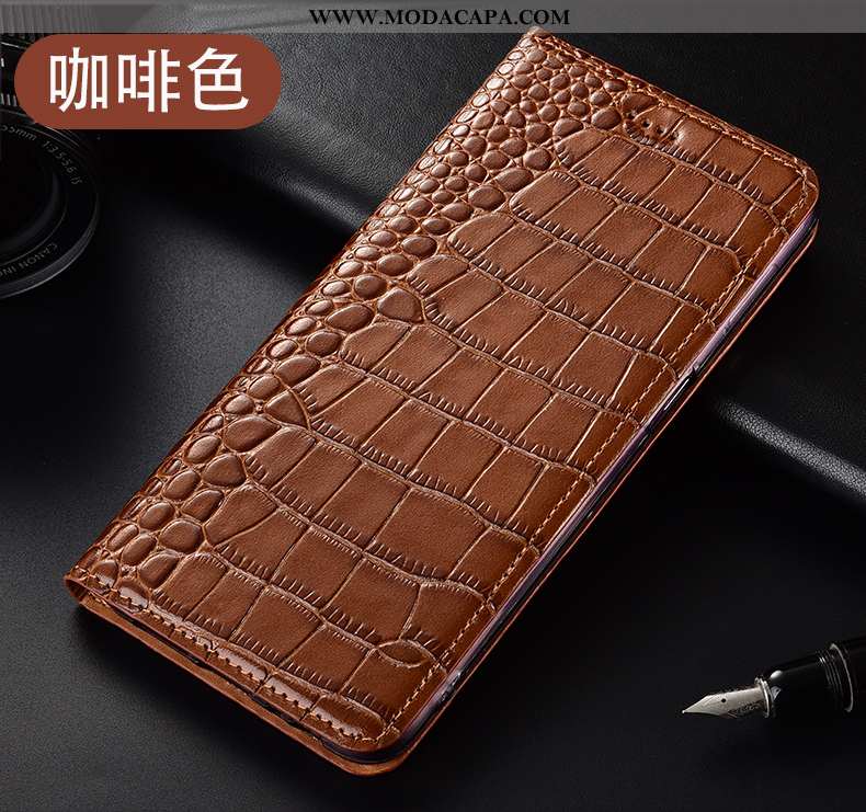 Capas Huawei P40 Lite E Couro Legitimo Protetoras Tigrada Telemóvel Cases Antiqueda Cover Baratas