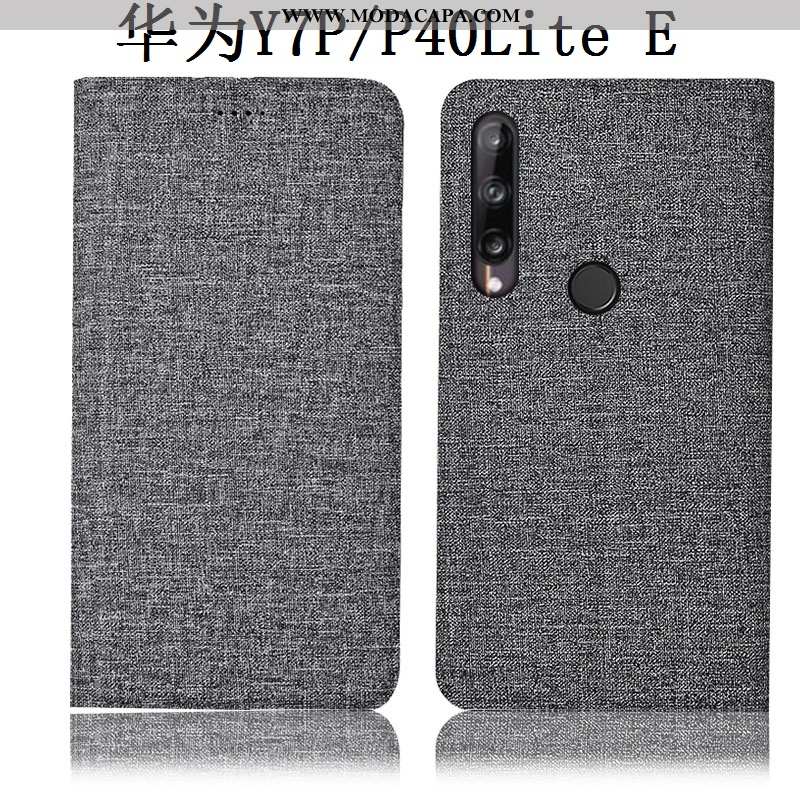 Capas Huawei P40 Lite E Protetoras Completa Telemóvel Cover Couro Linho Promoção