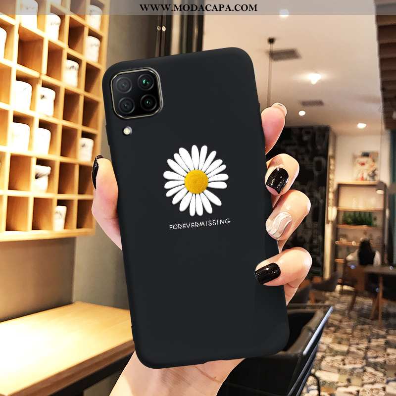 Capa Huawei P40 Lite Silicone Protetoras Antiqueda Fosco Capas Telemóvel Preto Venda