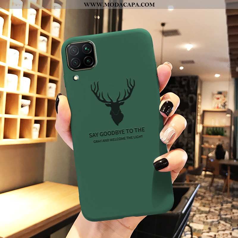 Capa Huawei P40 Lite Silicone Protetoras Antiqueda Fosco Capas Telemóvel Preto Venda