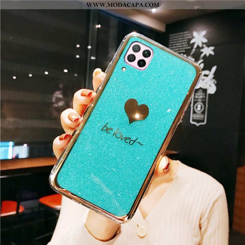 Capa Huawei P40 Lite Protetoras Telemóvel Cases Verde Capas Antiqueda Tendencia Barato