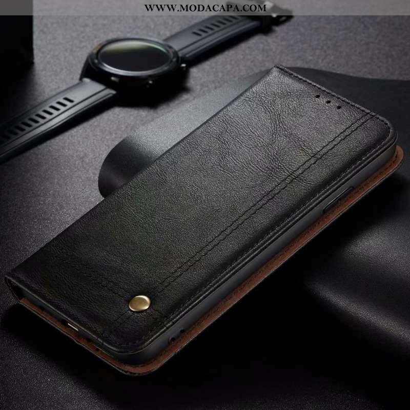 Capa Huawei P40 Lite Couro Legitimo Cases Telemóvel Vermelho Antiqueda Grande Capas Baratas