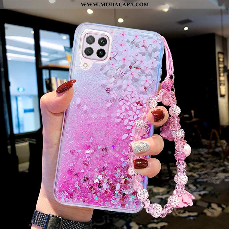 Capas Huawei P40 Lite Soft Telemóvel Antiqueda Completa Rosa Venda