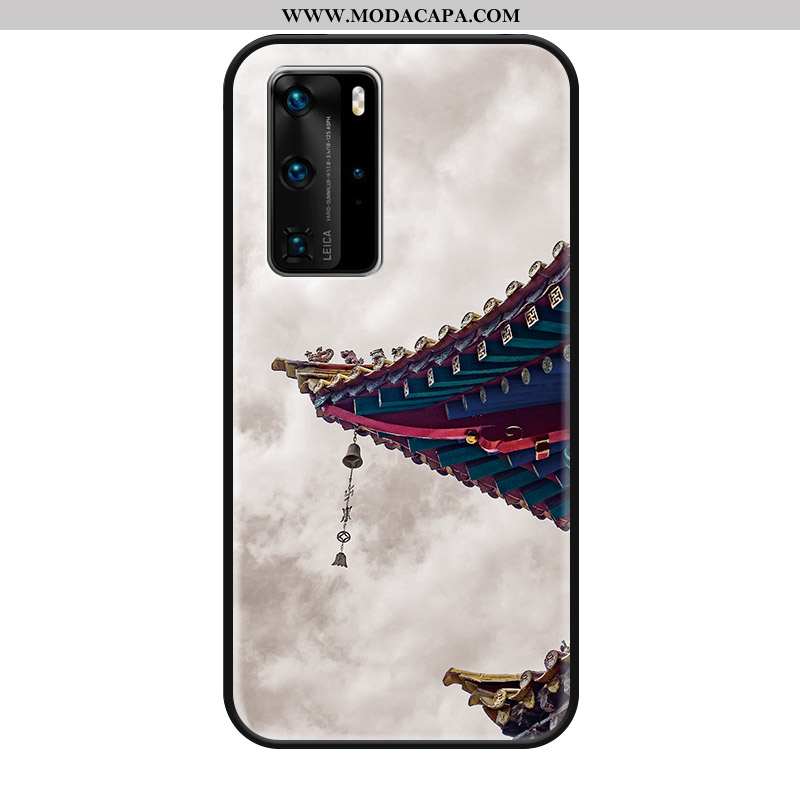 Capa Huawei P40 Pro Silicone Fosco Cases Palace Capas Retro Midi Barato