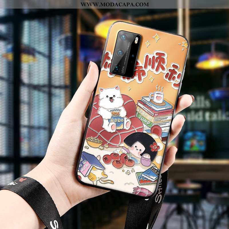 Capas Huawei P40 Pro Protetoras Soft Silicone Tendencia Telemóvel Antiqueda Venda