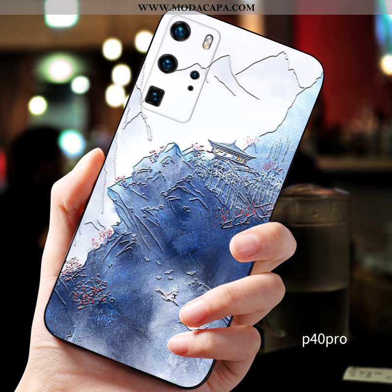 Capas Huawei P40 Pro Personalizada Antiqueda Silicone Telemóvel Fosco Costume Slim Baratos