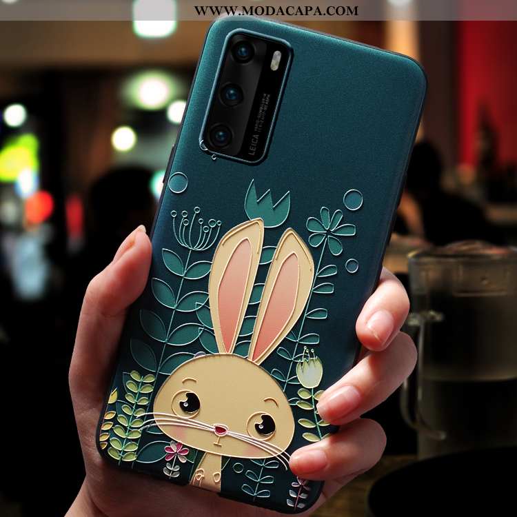 Capa Huawei P40 Pro Personalizado Protetoras Super Capas Fosco Vermelho Desenho Animado Online