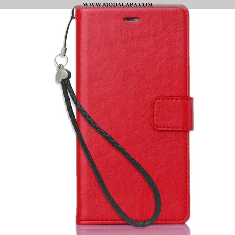 Capa Huawei Y5p Couro Antiqueda Carteira Cases Cover Telemóvel Vermelho Venda