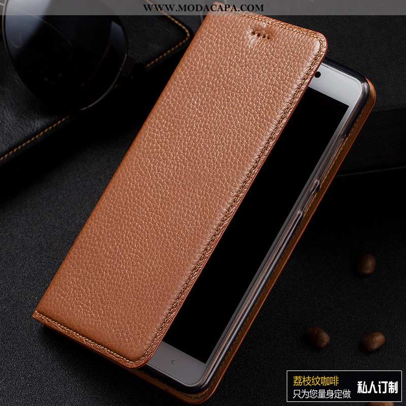 Capa Huawei Y6 2020 Protetoras Completa Couro 2020 Marrom Telemóvel Cases Venda